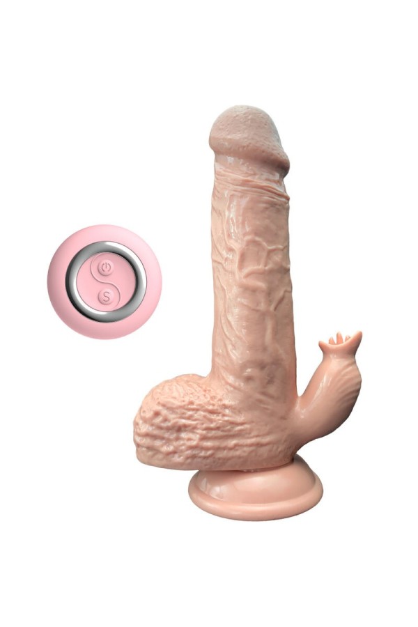 Realistischer Vibrator & Stoßdildo mit Zungenstimulator 19 cm von Armony Vibrators kaufen | Fesselliebe