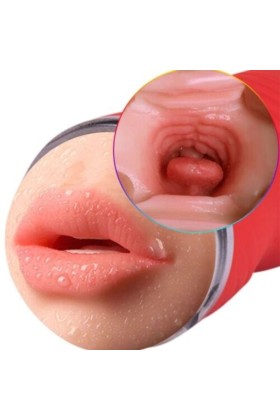 Doppelter Vagina- und Mund-Roter Masturbator von Armony For Him kaufen | Fesselliebe