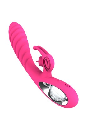 Vicky Rabbit Vibrator mit Fuchsia-Zugringzunge von Armony Vibrators kaufen | Fesselliebe