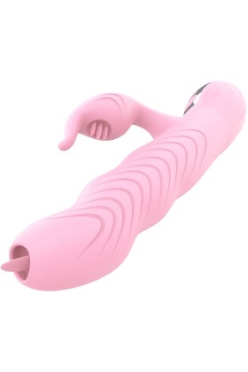 Marcia-Vibrator & Stoßender Doppelzunge-Wärmeeffekt Rosa von Armony Vibrators kaufen | Fesselliebe