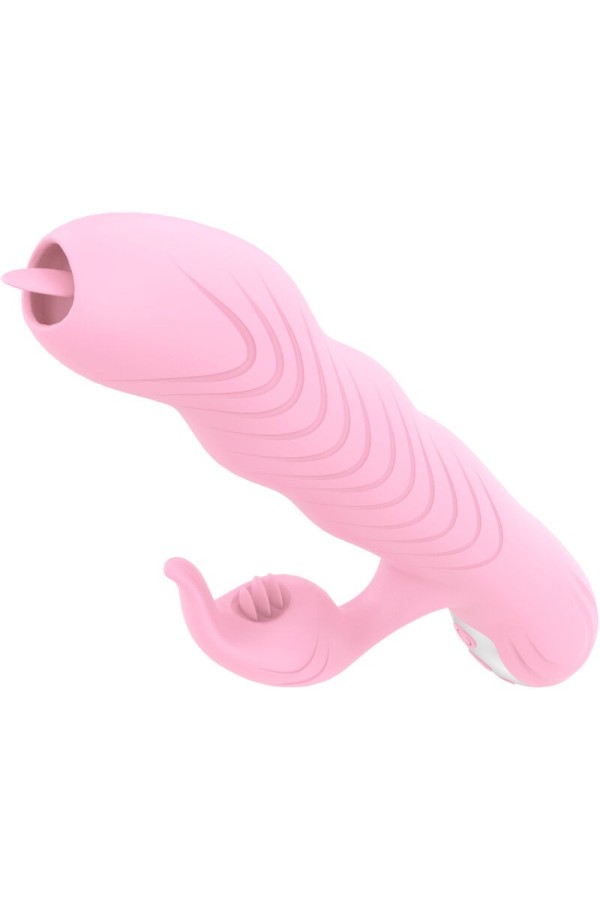 Marcia-Vibrator & Stoßender Doppelzunge-Wärmeeffekt Rosa von Armony Vibrators kaufen | Fesselliebe