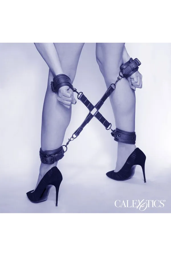 CALEXOTICS - NOCTURNAL HOG TIE CONNECTOR CUERO EINSTELLBAR SCHWARZ