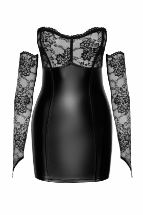 Wetlook Minikleid mit Spitze F340 von Noir Handmade kaufen | Fesselliebe