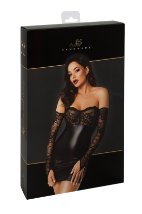 Wetlook Minikleid mit Spitze F340 von Noir Handmade kaufen | Fesselliebe