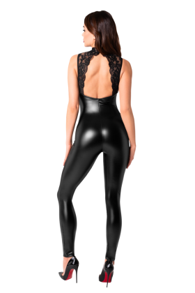 Wetlook Overall mit Spitzen Ausschnitt F342 von Noir Handmade kaufen | Fesselliebe