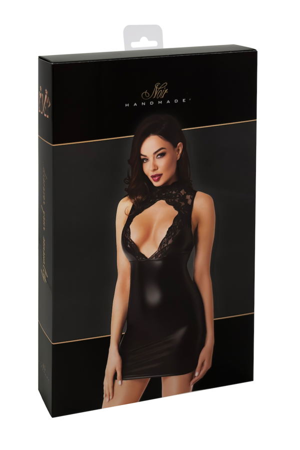 Wetlook Minikleid mit Spitze F343 von Noir Handmade kaufen | Fesselliebe