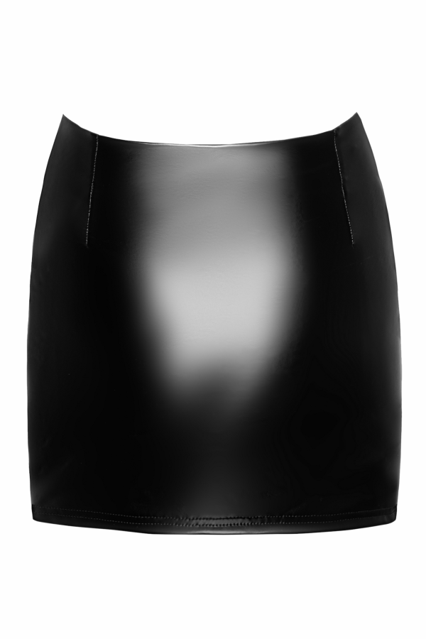 Wetlook Minirock mit Strumpfband F345 von Noir Handmade kaufen | Fesselliebe