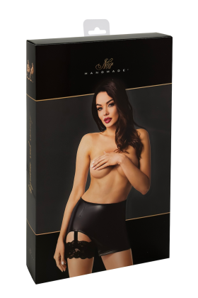 Wetlook Minirock mit Strumpfband F345 von Noir Handmade kaufen | Fesselliebe