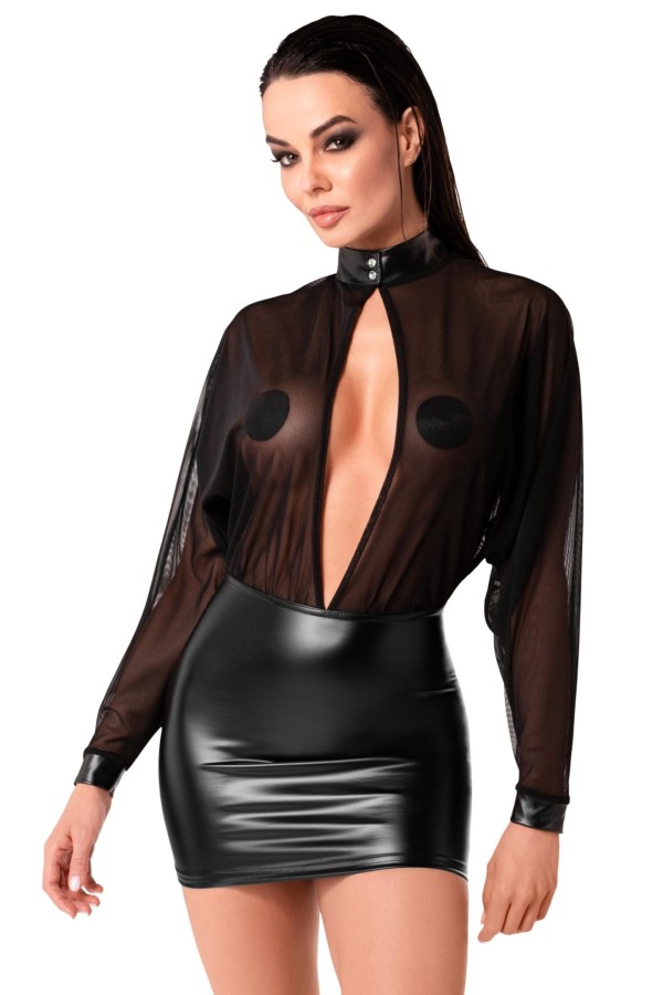 Tüll-Minikleid mit Wetlook F348 von Noir Handmade kaufen | Fesselliebe