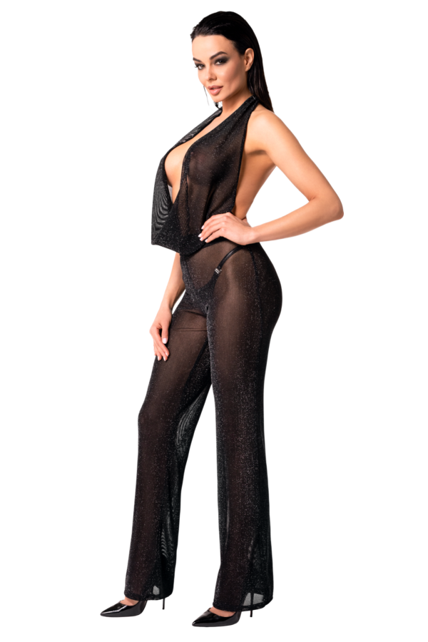 Bodystocking mit Wasserfallausschnitt F350 von Noir Handmade kaufen | Fesselliebe