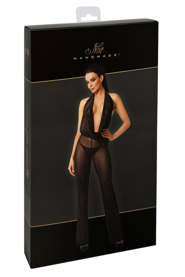 Bodystocking mit Wasserfallausschnitt F350 von Noir Handmade kaufen | Fesselliebe