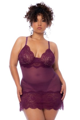 weinrotes Chemise - MAL7554XWINE von Mapalé kaufen | Fesselliebe
