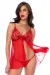 rotes Babydoll - MAL7559RED von Mapalé