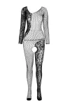 schwarzer ouvert Bodystocking BS107 von Passion