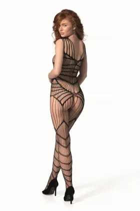 schwarzer ouvert Bodystocking BS102 von Passion