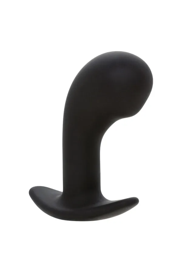 CALEXOTICS - ROCK BOTTOM CURVED ANAL PLUG 10 VIBRATIONEN SILIKON SCHWARZ