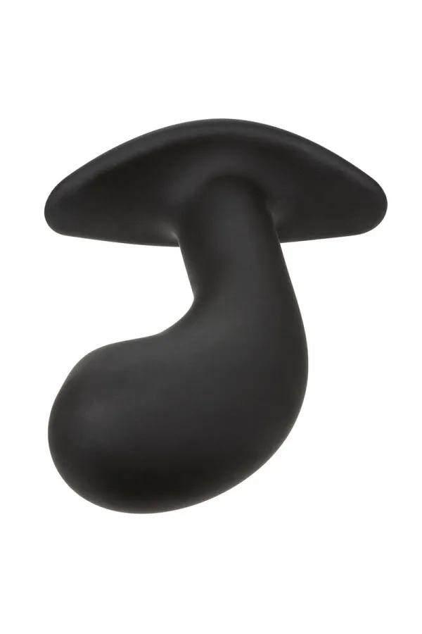 CALEXOTICS - ROCK BOTTOM CURVED ANAL PLUG 10 VIBRATIONEN SILIKON SCHWARZ