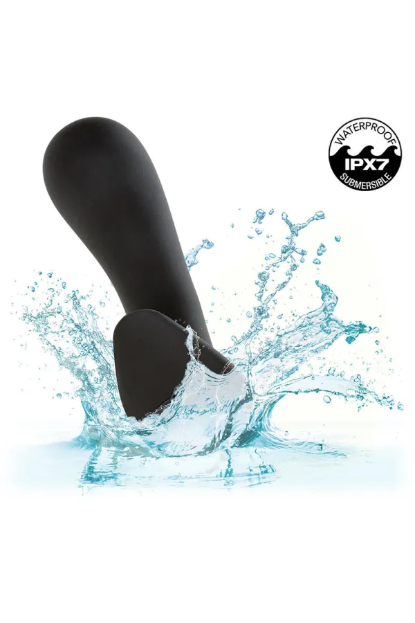 CALEXOTICS - ROCK BOTTOM CURVED ANAL PLUG 10 VIBRATIONEN SILIKON SCHWARZ