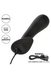 CALEXOTICS - ROCK BOTTOM CURVED ANAL PLUG 10 VIBRATIONEN SILIKON SCHWARZ