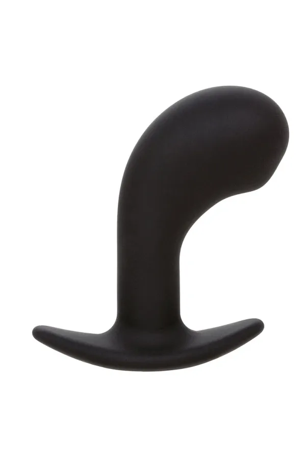 CALEXOTICS - ROCK BOTTOM CURVED ANAL PLUG 10 VIBRATIONEN SILIKON SCHWARZ