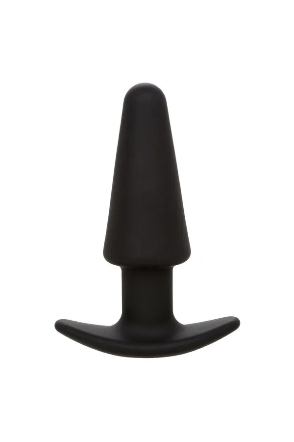 CALEXOTICS - ROCK BOTTOM TAPERED ANAL PLUG 10 VIBRACIONES SILIKON SCHWARZ