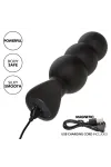 CALEXOTICS - ROCK BOTTOM ANAL PLUG MIT PERLEN 10 VIBRATIONEN SILIKON SCHWARZ