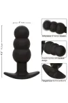 CALEXOTICS - ROCK BOTTOM ANAL PLUG MIT PERLEN 10 VIBRATIONEN SILIKON SCHWARZ