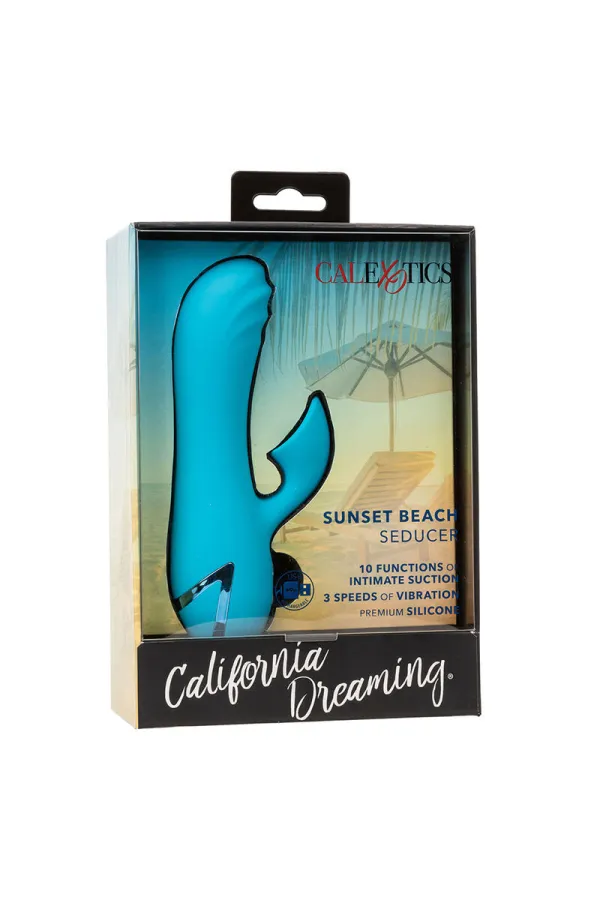 CALEXOTICS - SUNSET BEACH SEDUCER VIBRATOR & STIMULATOR 10 FUNKTIONEN BLAU