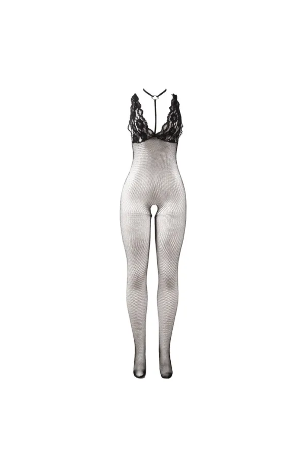 SUBBLIME - 951993 SCHWARZ TRANSPARENTER NETZ-BODYSTOCKING MIT SCHRITTFREIEM UNTERTEIL ONE SIZE