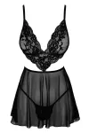 KISS242 Negligee aus Netz und Spitze