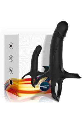 Dildo mit Ring & Vibrator Schwarz von Armony For Him kaufen | Fesselliebe