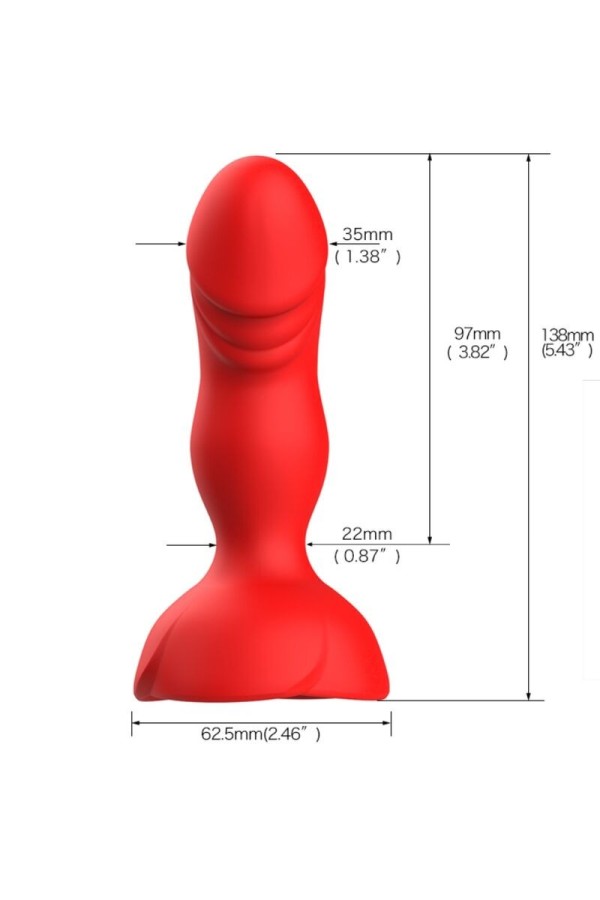 Extreme A Bloom Rose Vibrator & Analstecker mit Fernbedienung Rot von Armony Anal kaufen | Fesselliebe