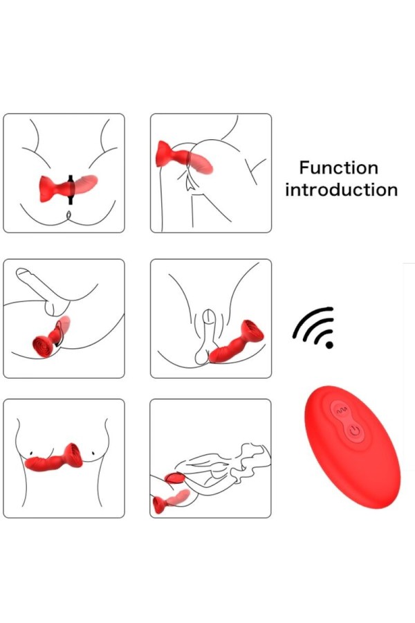 Extreme A Bloom Rose Vibrator & Analstecker mit Fernbedienung Rot von Armony Anal kaufen | Fesselliebe