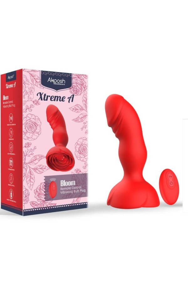 Extreme A Bloom Rose Vibrator & Analstecker mit Fernbedienung Rot von Armony Anal kaufen | Fesselliebe
