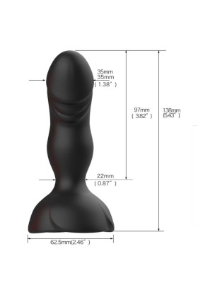 Extreme A Bloom Rose Vibrator & Analstecker mit Fernbedienung Schwarz von Armony Anal kaufen | Fesselliebe