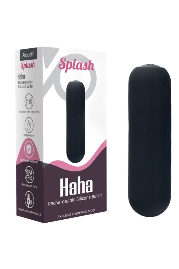 Splash Haha Vibrator Bullet Silikon 10 Vibrationen 75 X 19 cm Schwarz von Armony Stimulators kaufen | Fesselliebe
