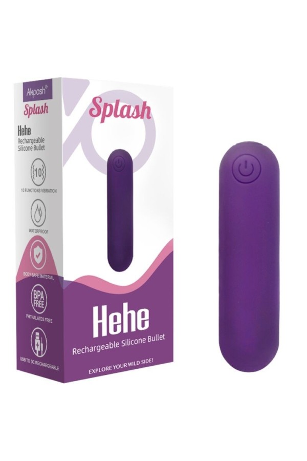 Splash Hehe Vibrator Bullet Silikon 10 Vibrationen 65 X 15 cm Lila von Armony Stimulators kaufen | Fesselliebe