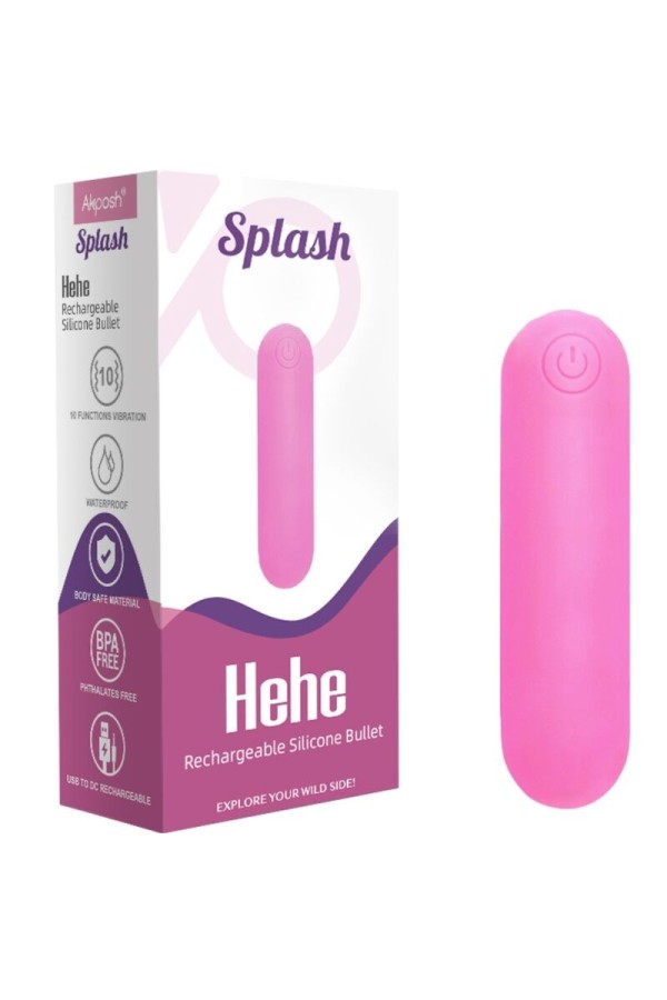 Splash Hehe Vibrator Bullet Silikon 10 Vibrationen 65 X 15 cm Rosa von Armony Stimulators kaufen | Fesselliebe