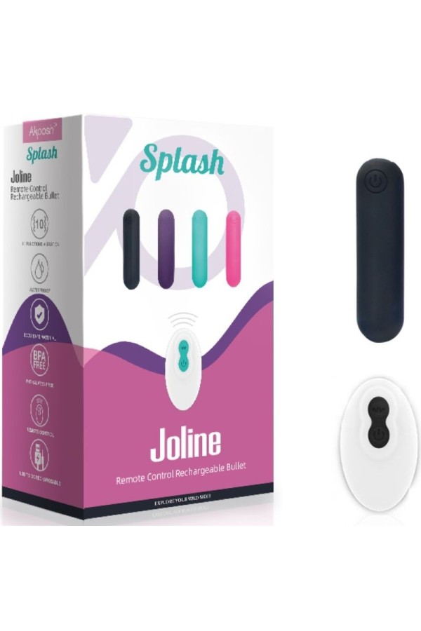 Splash Joline Vibrator Bullet Silikon mit Fernbedienung 10 Vibrationen 65 X 15 cm Schwarz von Armony Stimulators kaufen | Fesselliebe