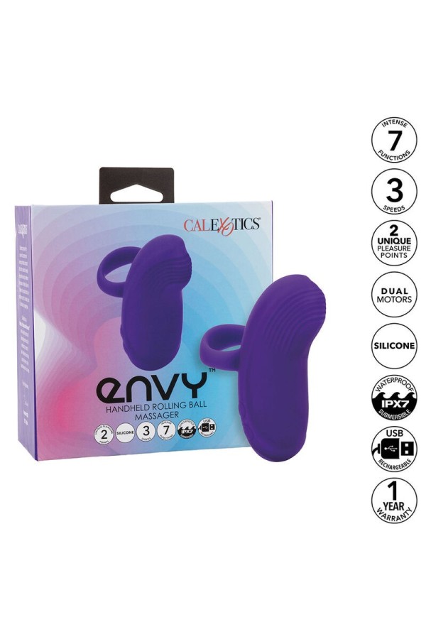 Envy Handmassager mit Rollball, 7 Vibrationen, Lila von Calexotics kaufen | Fesselliebe