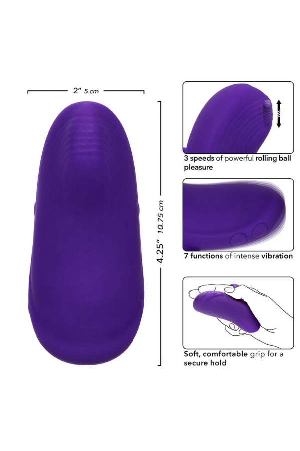 Envy Handmassager mit Rollball, 7 Vibrationen, Lila von Calexotics kaufen | Fesselliebe