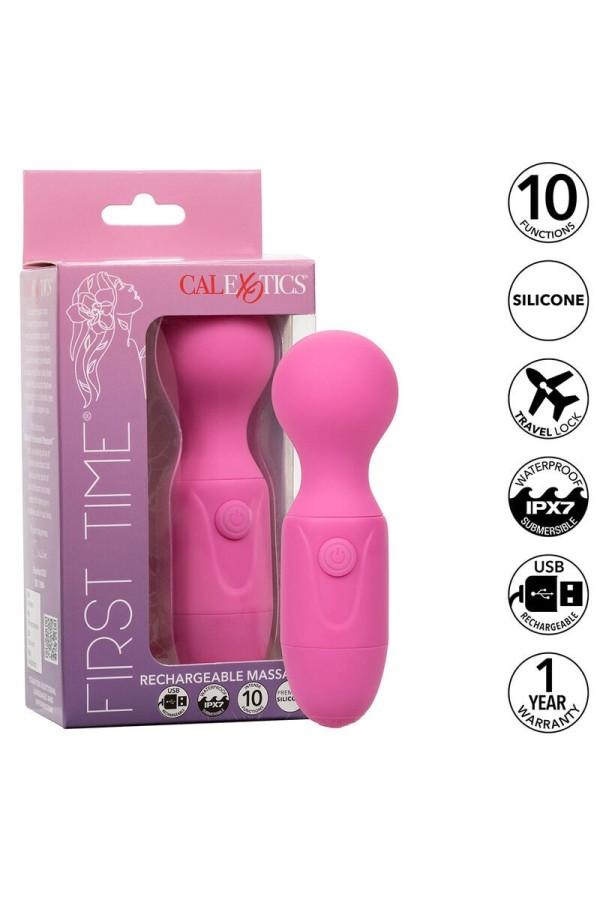 First Time wiederaufladbarer Massager 10 Vibrationen Rosa von Calexotics kaufen | Fesselliebe