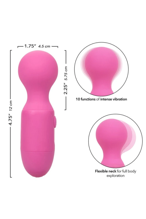 First Time wiederaufladbarer Massager 10 Vibrationen Rosa von Calexotics