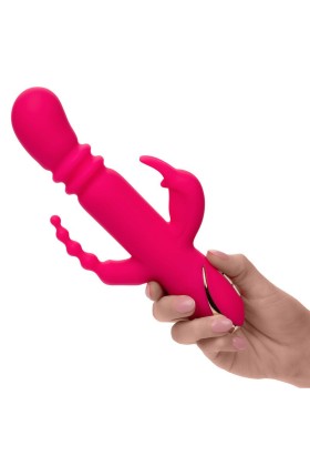 Jack Fantasy Dreifach Beheizter Vibrator Rabbit Rosa von Calexotics kaufen | Fesselliebe