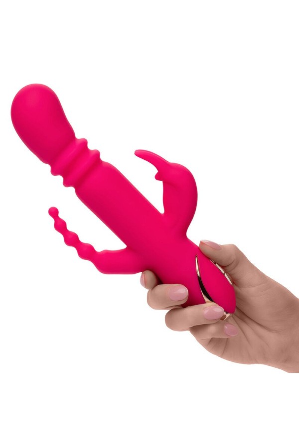 Jack Fantasy Dreifach Beheizter Vibrator Rabbit Rosa von Calexotics kaufen | Fesselliebe