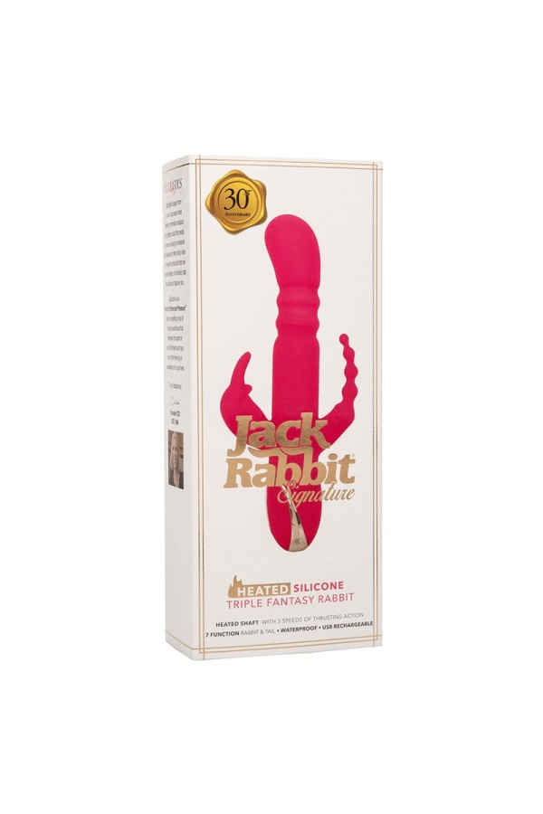 Jack Fantasy Dreifach Beheizter Vibrator Rabbit Rosa von Calexotics kaufen | Fesselliebe
