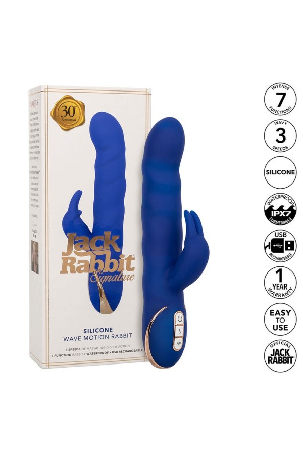 Jack Rabbit Vibrator Wellenbewegung Blau von Calexotics kaufen | Fesselliebe