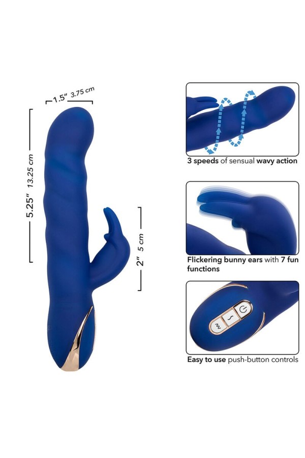 Jack Rabbit Vibrator Wellenbewegung Blau von Calexotics kaufen | Fesselliebe