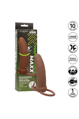 Maxx Thick Dual Penetrator 10 Vibrationen Braun von Calexotics kaufen | Fesselliebe