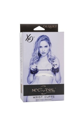 Nocturnal Leder Handgelenk Manschetten Verstellbar Schwarz von Calexotics kaufen | Fesselliebe